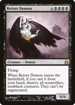 MTG - Reiver Demon - Magic: The Gathering-Commander - X1 - (LP) - - Image 1