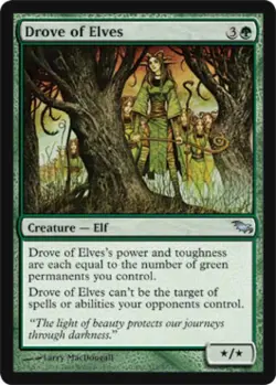 Drove of Elves - Medium Play MTG Shadowmoor - Image 1