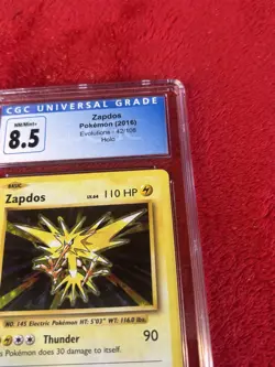 2016 Pokemon Zapdos Holo XY Evolutions 42/108 CGC 8.5 - Image 2