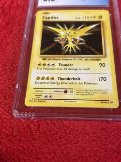 2016 Pokemon Zapdos Holo XY Evolutions 42/108 CGC 8.5 - Image 4