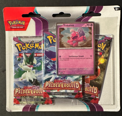 Pokemon: Scarlet and Violet Paldea Evolved 3-Pack Blister (Tinkatink) SEALED! - Image 1
