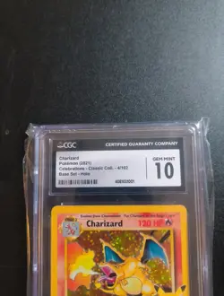 Charizard 4/102 Holo Rare - CGC Gem Mint 10 - Celebrations - Pokemon TCG - Image 3