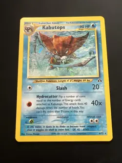 Pokemon TCG Kabutops Neo Discovery Holo Rare Card 6/75 (LP) - Image 1