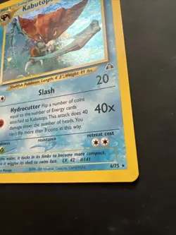 Pokemon TCG Kabutops Neo Discovery Holo Rare Card 6/75 (LP) - Image 3