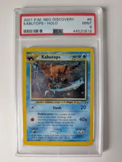Kabutops Neo Discovery Holo Rare Card 6/75 Pokemon TCG WOTC PSA 9 - Image 1