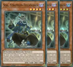 yugioh 3x Seal, Strategen-Fellsoldner DASA-DE018 SUPER RARE 1AUFLAGE DEUTSCH - Image 1