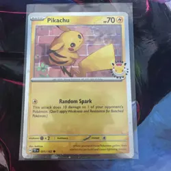 Pikachu 051/162 30th Anniversary Stamped 2026 Pokemon Day Promo NM - Image 1