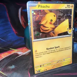 Pikachu 051/162 30th Anniversary Stamped 2026 Pokemon Day Promo NM - Image 3
