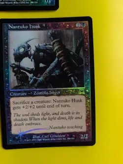 Festering Goblin & Nantuko Husk. Onslaught. MTG Card. Old vintage FOIL. - Image 2