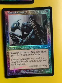 Festering Goblin & Nantuko Husk. Onslaught. MTG Card. Old vintage FOIL. - Image 3