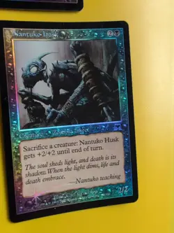 Festering Goblin & Nantuko Husk. Onslaught. MTG Card. Old vintage FOIL. - Image 4