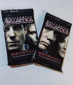 RARE Battlestar Galactica CCG Collectible Card Game 2 BOOSTER PACKS NEW SEALED - Image 1
