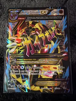 Pokemon Primal Groudon EX Full Art Ultra Rare Holo 151/160 XY Primal Clash Card - Image 1