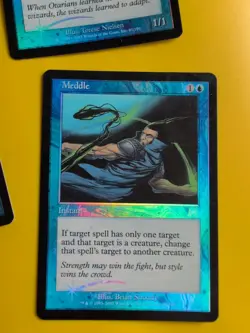 Meddle,Information Drake,Imagecrafter Onslaught. MTG Card. Old vintage FOIL - Image 2