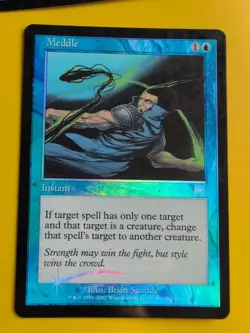Meddle,Information Drake,Imagecrafter Onslaught. MTG Card. Old vintage FOIL - Image 3