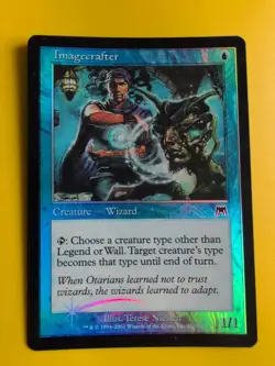 Meddle,Information Drake,Imagecrafter Onslaught. MTG Card. Old vintage FOIL - Image 4