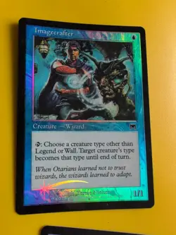 Meddle,Information Drake,Imagecrafter Onslaught. MTG Card. Old vintage FOIL - Image 5