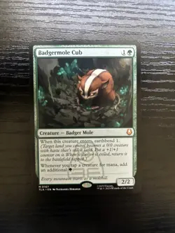 Magic: The Gathering Badgermole Cub Creature Card Avatar: The Last Airbender - Image 1