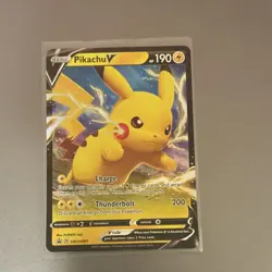 Pokemon Pikachu V Promo Holo SWSH061 Sword & Shield Basic 190 HP Card - Image 1