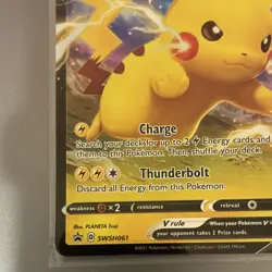 Pokemon Pikachu V Promo Holo SWSH061 Sword & Shield Basic 190 HP Card - Image 5
