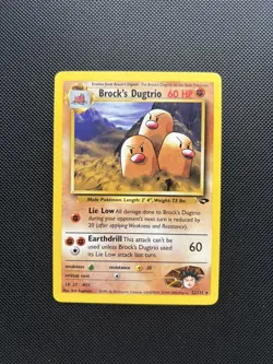 Pokemon Card Gym Challenge Brock's Dugtrio 22/132 WOTC Rare - Image 1