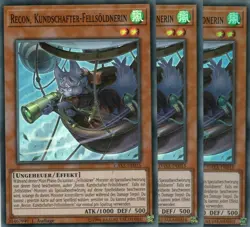 yugioh 3x Recon, Kundschafter-Fellsoldner DASA-DE015 SUPER RARE 1AUFLAGE DEUTSCH - Image 1
