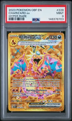 2023 Pokemon Charizard EX Hyper Rare #228 Mint PSA 9 - Image 1