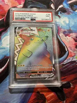 Pokemon Vivid Voltage Pikachu VMAX 188/185 Secret Rare Rainbow, English, PSA 9 - Image 1