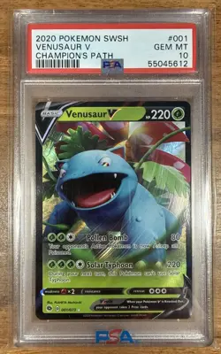 PSA 10 VENUSAUR V 2020 POKEMON SWSH Sword & Shield CHAMPION'S PATH 001/073 - Image 1