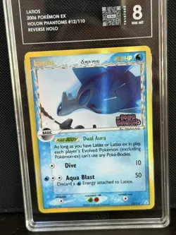2006 POKEMON EX HOLON PHANTOMS #12 REVERSE HOLO STAMPED TAG 8 - Image 1