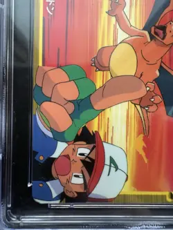 Pokemon Japanese Carddass 2000 35 Ash & Charizard Bandai Gold Silver Anime CGC 9 - Image 5