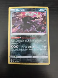 2020 Pokemon Darkrai 105/189 Swsh03: Darkness Ablaze Reverse Holo - Image 1