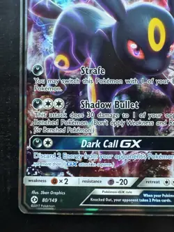 Pokemon Umbreon GX 80/149 Sun & Moon Base Set Holo (LP) - Image 4