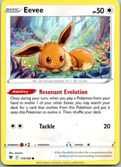 Eevee 119/189 - SWSH10: Astral Radiance Common Pokemon TCG NM - Image 1