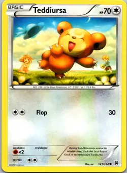 Teddiursa 121/162 - XY - BREAKthrough Common Pokemon TCG NM - Image 1