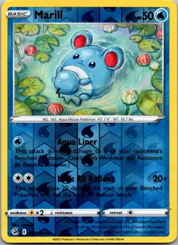 Marill 058/264 - SWSH08: Fusion Strike Pokemon NM Reverse Holofoil - Image 1