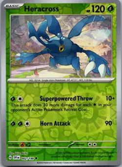 Heracross 002/198 - SV01: Scarlet & Violet Base Set Pokemon NM Reverse Holofoil - Image 1