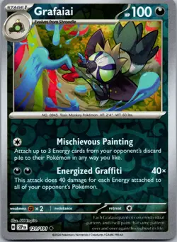 Grafaiai 121/191 - SV08: Surging Sparks Pokemon TCG NM Reverse Holofoil - Image 1