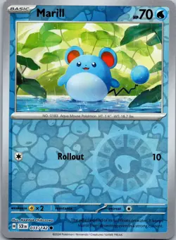 Marill 033/142 - SV07: Stellar Crown Pokemon TCG NM Reverse Holofoil - Image 1