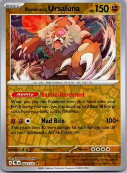 Bloodmoon Ursaluna 054/131 -Prismatic Evolutions Pokemon TCG NM Reverse Holo - Image 1