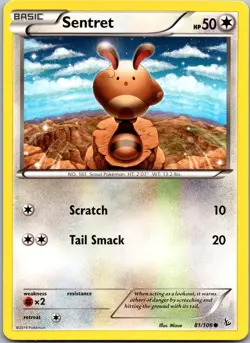 Sentret 81/106 - XY - Flashfire Common Pokemon TCG NM - Image 1