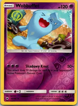 Wobbuffet 49/147 - SM - Burning Shadows Uncommon Pokemon TCG NM Reverse Holofoil - Image 1