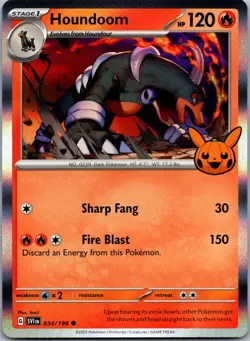 Houndoom 034/198 - Trick or Trade BOOster Bundle 2023 Pokemon TCG NM Holofoil - Image 1