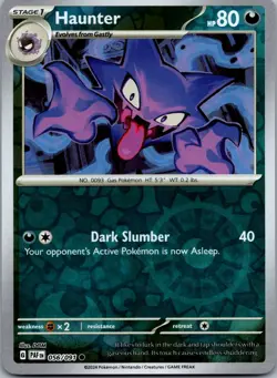 Haunter 056/091 - SV: Paldean Fates Pokemon Common NM Reverse Holo - Image 1