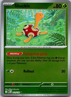 Shuckle 011/132 - ME01: Mega Evolution Pokemon TCG NM Reverse Holofoil - Image 1