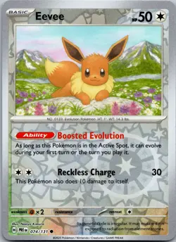 Eevee 074/131 - SV: Prismatic Evolutions Pokemon TCG NM Reverse Holo - Image 1