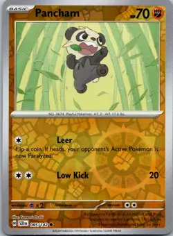 Pancham 085/142 - SV07: Stellar Crown Pokemon TCG NM Reverse Holofoil - Image 1