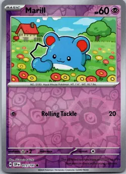Marill 073/191 - SV08: Surging Sparks Pokemon TCG NM Reverse Holofoil - Image 1