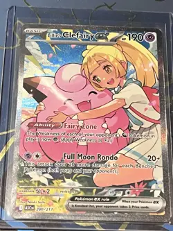 The Pokemon Company Lillie's Clefairy EX Full Art Holo 184/159 Sv09 Rare - Image 1
