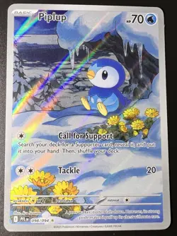 Piplup 098/094 Phantasmal Flames Pokemon TCG Full Art IR NM - Image 1